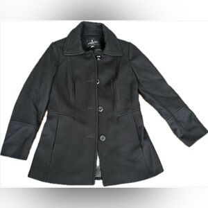 London Fog Women’s Pea Coat (Small, Black)